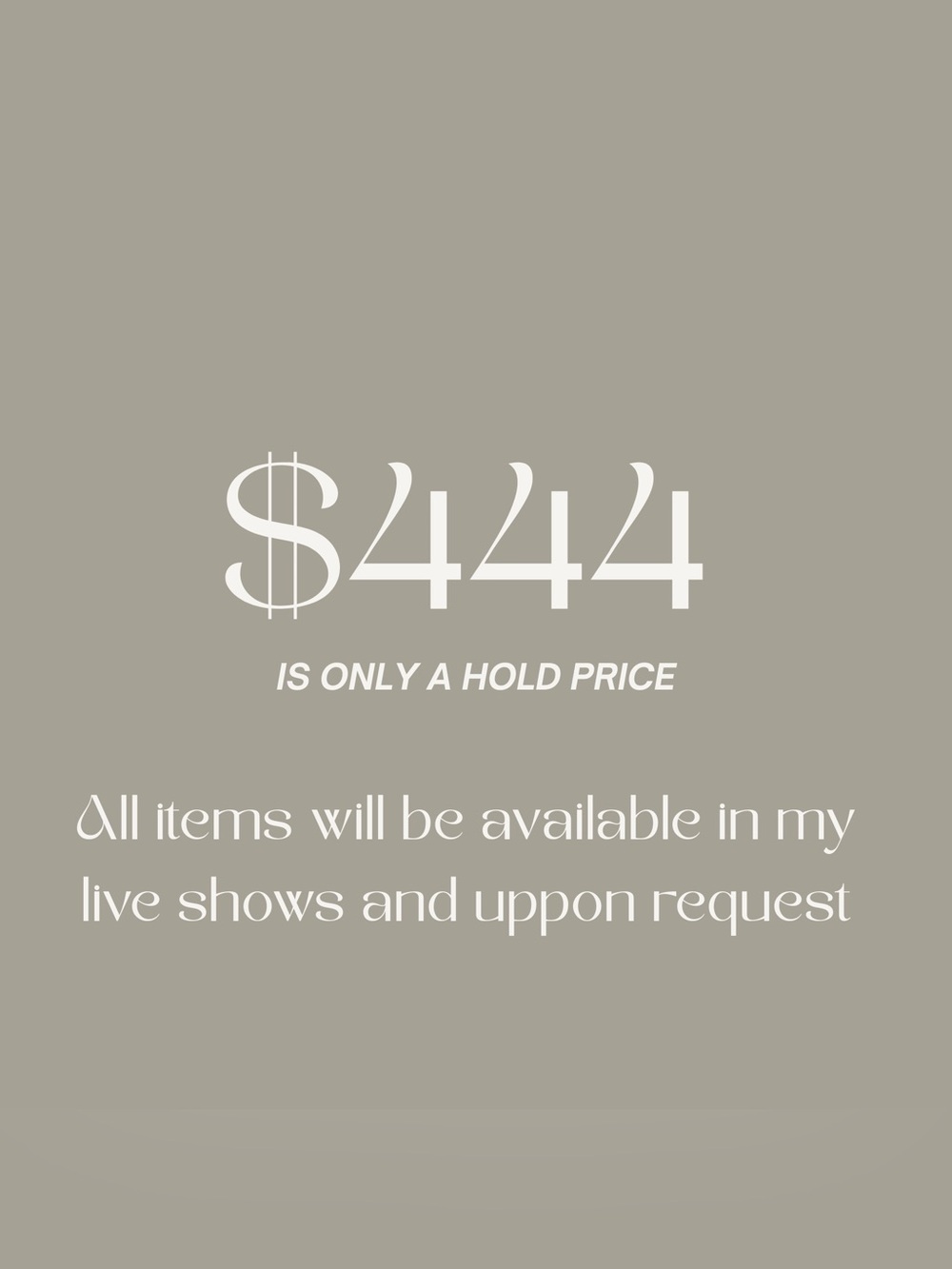 $444 Explained • Always feel free to comment for the actual run price💖